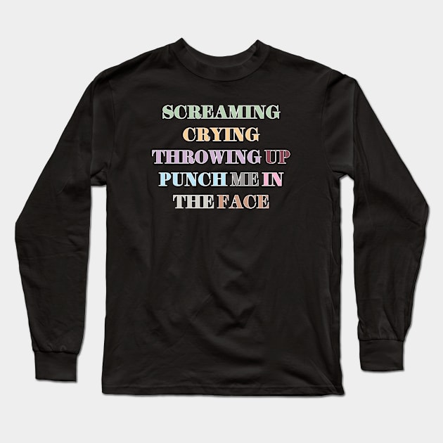 Screaming, Crying, Meme Long Sleeve T-Shirt by Likeable Design